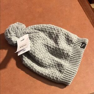 Puma Kids Gray Knit Pom-Pom Hat